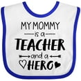 thumbnail image 3 of Inktastic My Mommy is a Teacher and a Hero Boys or Girls Baby Bib, 3 of 4