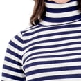 thumbnail image 4 of Playera Para Mujer Quarry A Rayas Con Cuello Alto Color Azul Marino, 4 of 4