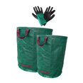 thumbnail image 4 of Bolsas de desecho de patio de reutilizables 32 galones y 72 galones con guantes de jardinería de gran capacidad bolsas de hoja de césped, 4 of 8