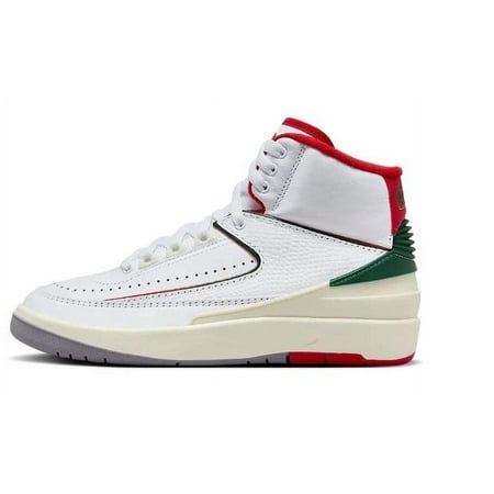 Nike Air Jordan 2 Retro GS Sneaker, 5.5, White