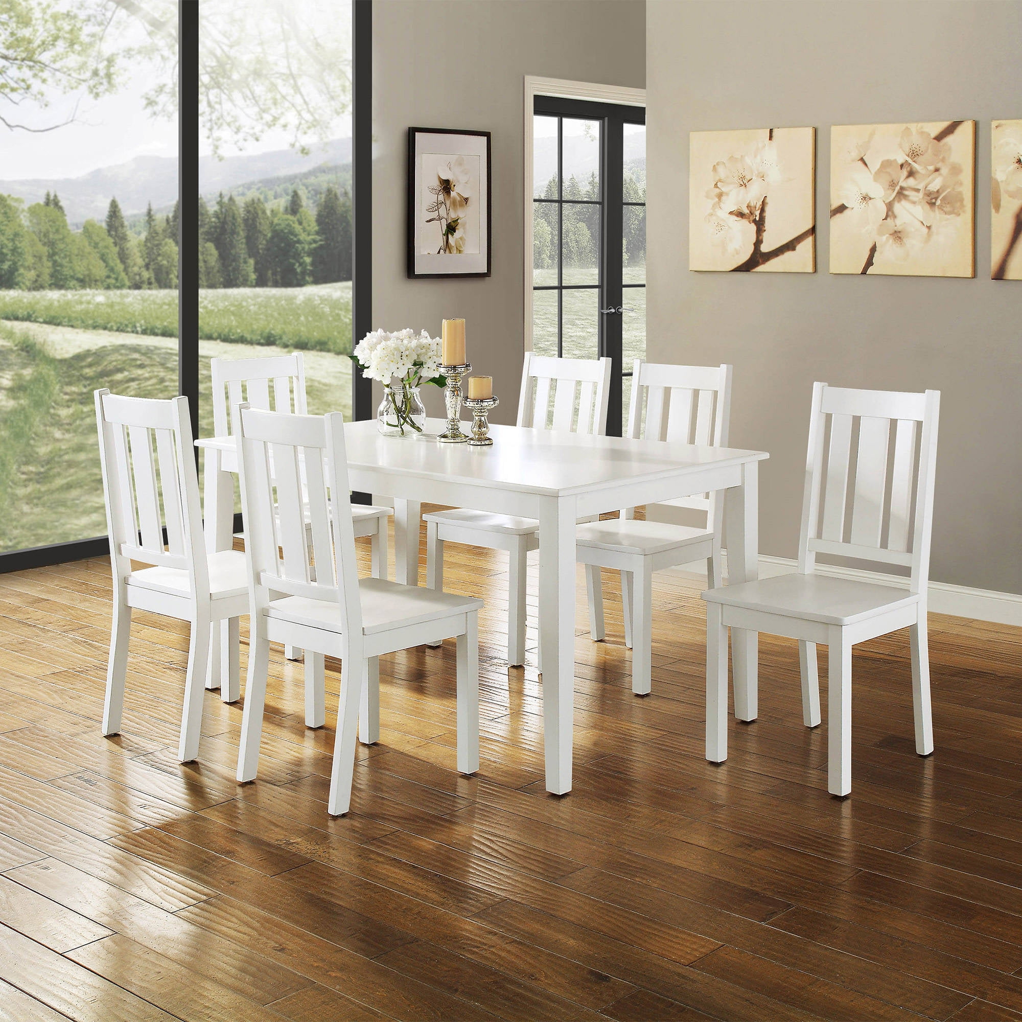 Better Homes and Gardens Bankston 7Piece Dining Set, White