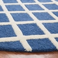 thumbnail image 2 of SAFAVIEH Cambridge Kenneth Geometric Wool Area Rug, Navy/Ivory, 6' x 6' Round, 2 of 9
