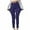 Navy, variant on Women Solid Warm and Thick Outer Pocket High Waist Winter Pants for Women for Cold Weather Comfort White M