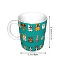 thumbnail image 2 of Yiaed Cartoon Dogs Print Ceramics Coffee,Large Handle Design,Extra Large Tea and Coffee Cup for Office and Home Mugs, 2 of 6