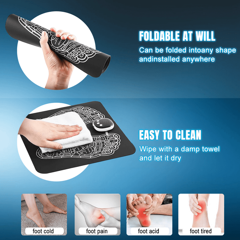 EMS Foot Massager with 8 Modes & 19 Intensity Levels for Pain