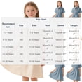 thumbnail image 2 of BFHHYA Girls Denim Maxi Dress Botton Down Puff Short Sleeve Shirt Dress Casual A Line Flowing Dress for Girls Size 8-14 Years, 2 of 8