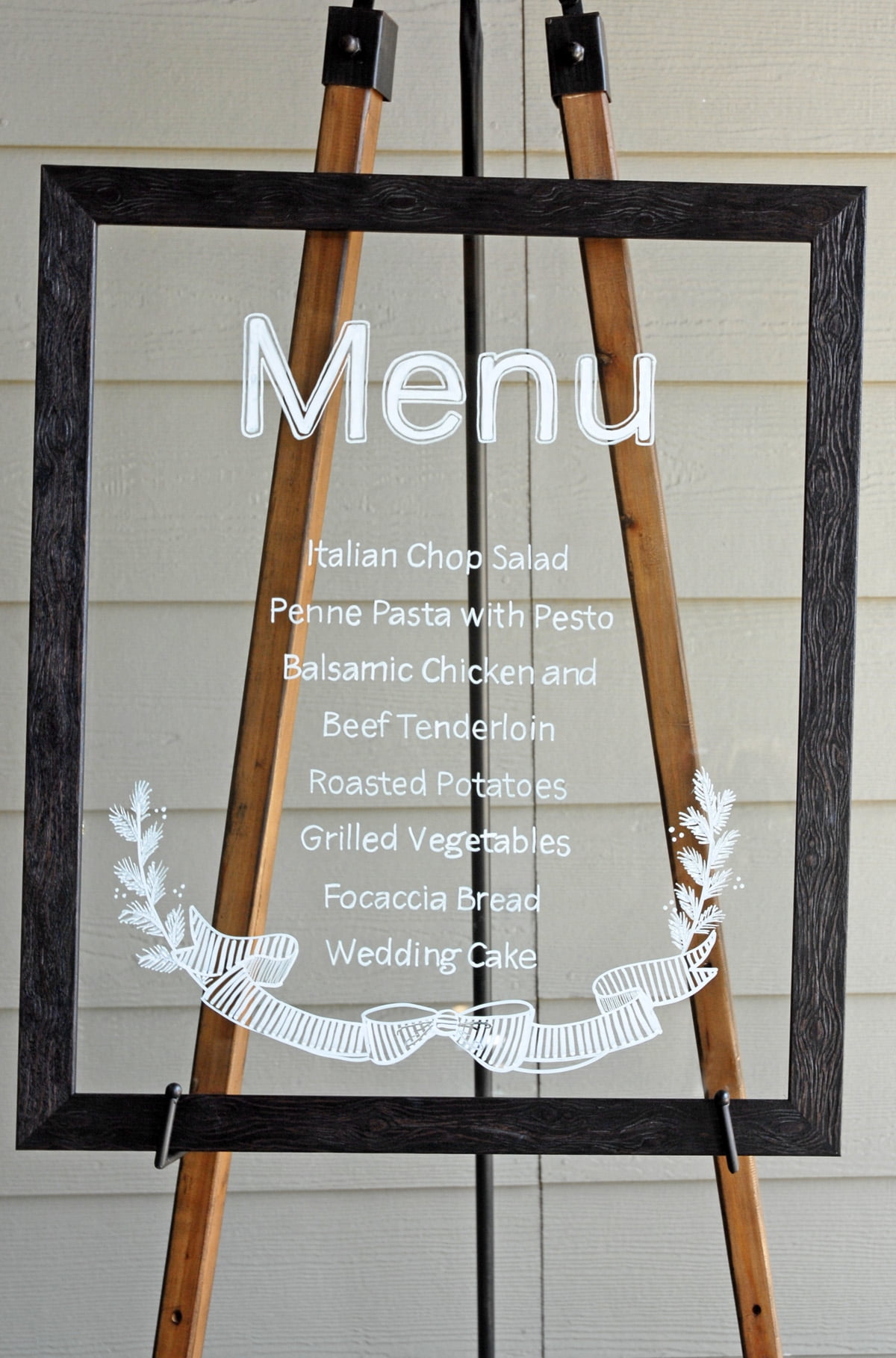 Framed Glass Black Rustic 20 Inches X 24