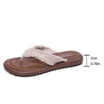 thumbnail image 5 of hoksml Women's Fringe Trim Flip Flops, Cushioned Non-Slip Flat Sandals for Beach and Casual Wear, 5 of 9