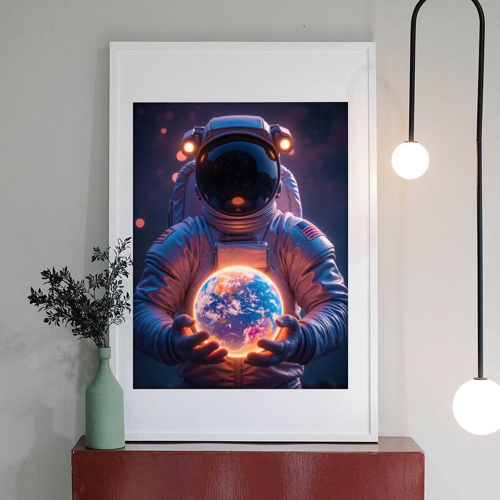 Diamond Art Kits for Adults - 5d Astronaut Holding Glowing Earth Diamond Painting for Adults, Diamond Art for Adults Beginners, Diamond Painting Kits for Adults for Home Wall Decor