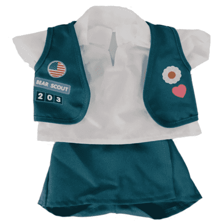 Plush Gear Bear Scout Uniform for 14"-18" Stuffed Animals – Cute Scout Outfit Costume for Kids