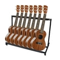 thumbnail image 1 of TROPOW Multi Guitar Stand Rack – 7-Hole Foldable Guitar Display Rack with Rolling Cart, No-Slip Rubber Padding for Acoustic, Electric, Bass & Studio Use (Black), 1 of 7