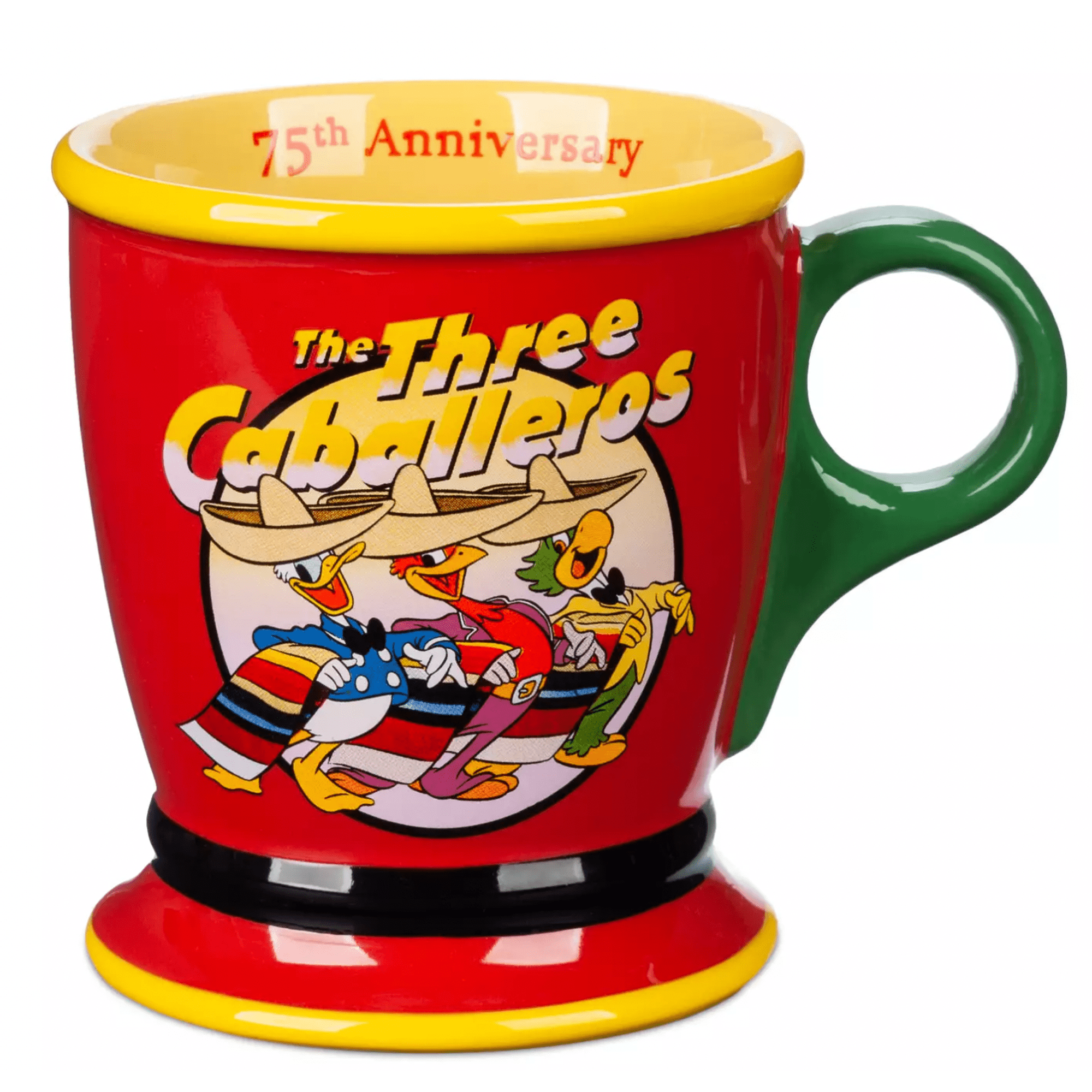 Disney Store The Three Caballeros 75th Anniversary Ceramic Mug Donald Panchito