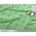thumbnail image 2 of Soimoi Green Heavy Canvas Fabric Cross & Geometric Print Fabric by the Yard 58 Inch Wide, 2 of 3