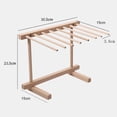 thumbnail image 5 of Opvise Collapsible Wooden Pasta Drying Rack 8 Arm Foldable Homemade Spaghetti Stand Quickly Set Up Dryer Noodle Hanger Kitchen Gadget Wooden Color, 5 of 7
