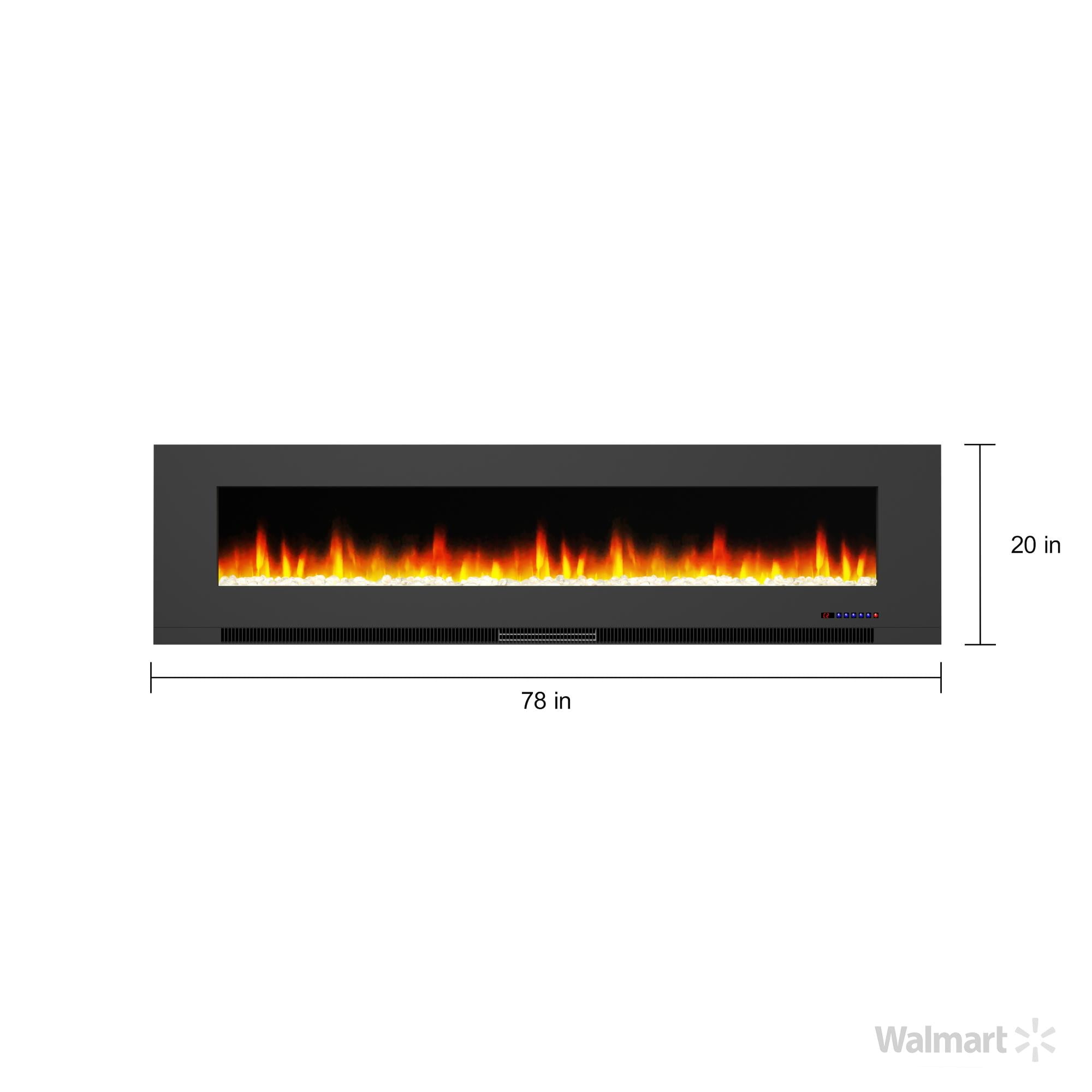 Cambridge 78 Wall Mount Electric Fireplace Heater With Multi