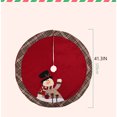 thumbnail image 3 of justharion Xmas Tree Apron Anti-fade Exquisite Printed Pattern Diameter 105cm Round Carpet Festival Base Cover Party Home New Year, 3 of 5