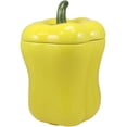 thumbnail image 3 of Ebros 10" H Ceramic Yellow Bell Pepper Vegetable Canister Container Jar With Lid, 3 of 6