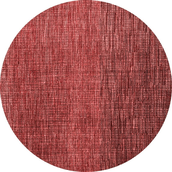 Ahgly Company Indoor Round Abstract Red Modern Area Rugs, 5' Round