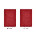 thumbnail image 2 of Better Trends 2 Piece Premium Bathroom Rug Set 100% Cotton Soft Tufted Reversible Bath Rug Water absorbent Bath Mat Ideal for Bathroom Shower and Tub Use, Edge Collection Red (17" x 24" | 17" x 24"), 2 of 5