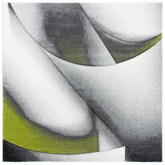 SAFAVIEH Hollywood Salome Abstract Area Rug, Grey/Green, 6'7" x 6'7" Square