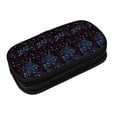 thumbnail image 3 of XMXY Universe Space Sparkle Stars Large Capacity Pencil Case, Portable Pencil Bags with Compartments Zipper Black, 3 of 7