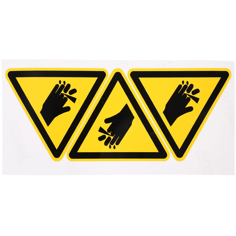 3pcs Warning Injure Hand Stickers Machine Warning Label Stickers Safety  Warning Sign Stickers 