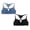 Za-Black and Blue-2pc bras for women, variant on 2PC Racerback Bras for Women Wireless Push Up Bra No Underwire Lace Front Closure Bras