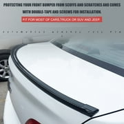 4.9ft Carbon Fiber Pattern Roof Lip Front Bumper Spoi ler Trim Sticker For Car