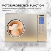 Whynter 2.1Qt Automatic Compressor Ice Cream & Yogurt Maker, Stainless Steel Bowl, Champagne Gold