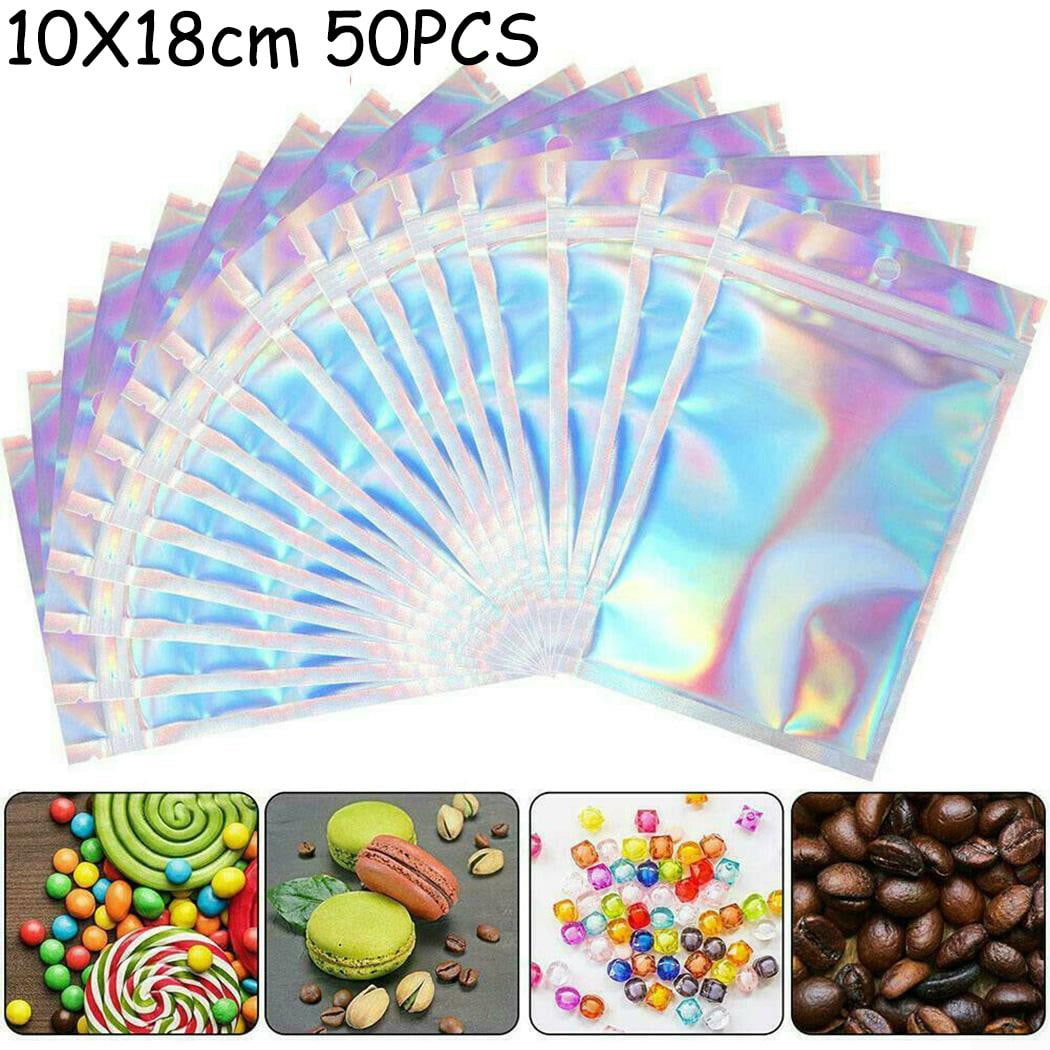 Download 50 Clear Golden Zip Seal Mylar Bags Aluminum Foil Resealable Valve Zipper Pouch Walmart Com Walmart Com