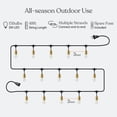 thumbnail image 5 of Brightech Glow LED String Lights - 48 Ft Commercial Grade Patio Lights with Beautiful Brass Accents - Outdoor Waterproof Globe Porch String Lights for Outside, Backyard, Gardens - 15 2W LED bulbs, 5 of 8