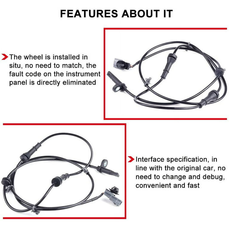 Speed Sensor,CCIYU 1 pc Front Left/Right ALS2551 ABS sensor