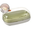 thumbnail image 2 of Double-Layer Soap Box with Lid – Portable Travel Soap Case with Self-Draining Ventilated Base & Removable Tray – Durable Plastic Soap Dish for Bathroom, Kitchen, Laundry, 2 of 6