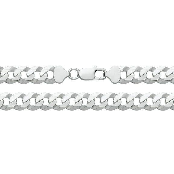 925 Sterling Silver Men Curb Chain - 22 inch*10mm
