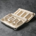 thumbnail image 5 of Sioweci Disposable Taco Holders for Parties Sturdy Taco Tray Holder with Dividers Eco-Friendly Taco Plates Packaging Box for Events Taco Bar Serving Set 10 pcs, 5 of 13