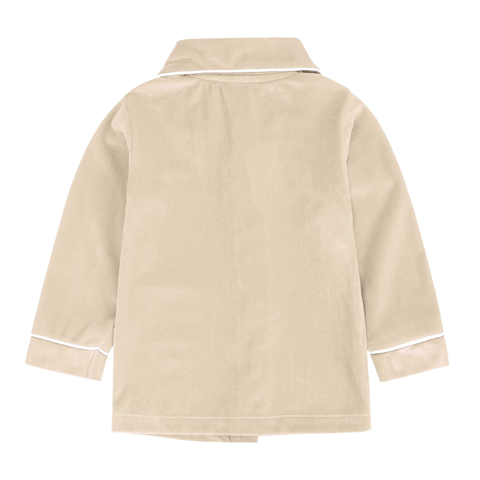 Ruyang Boys Girls Christmas Velvet Clothing Set Baby Cute Thermal 2 Piece Outfits Button Down Long Sleeve Shirts Pants Set
