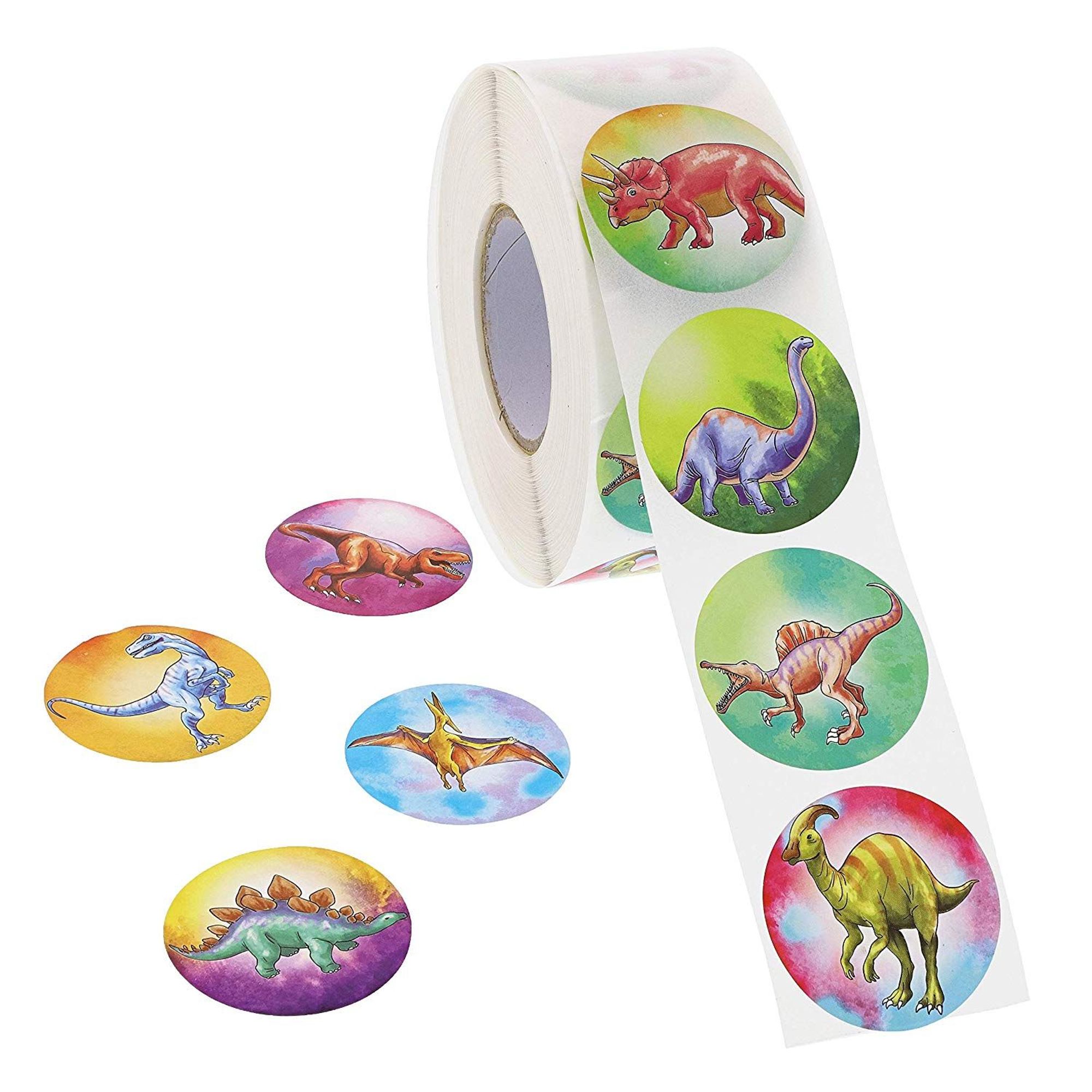 1000 Count Dinosaurs Stickers for Kids, 1.5 inches Colorful Dinosaurs T