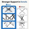 thumbnail image 6 of ACCVER 500 LBS Capacity Oversized Camping Chairs Set of 2 - Heavy Duty Folding Chairs, Cup Holder, Storage Pocket & Built-in Cooler Bag, Portable Steel Frame for Lawn, Beach - Red & Grey, 6 of 8