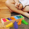 thumbnail image 3 of Rinbow Bloques strucción Juguetes strucción Bloques de geometría Rompecabezas Ladrillos apilables Juegos de para y niñas Triángulo 14PCS Sunnimix juguetes de construcción, 3 of 8