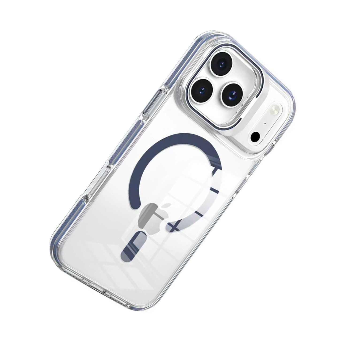 Transparent Camera Stand Case with MagSafe for iPhone 17 Pro - Dark Blue
