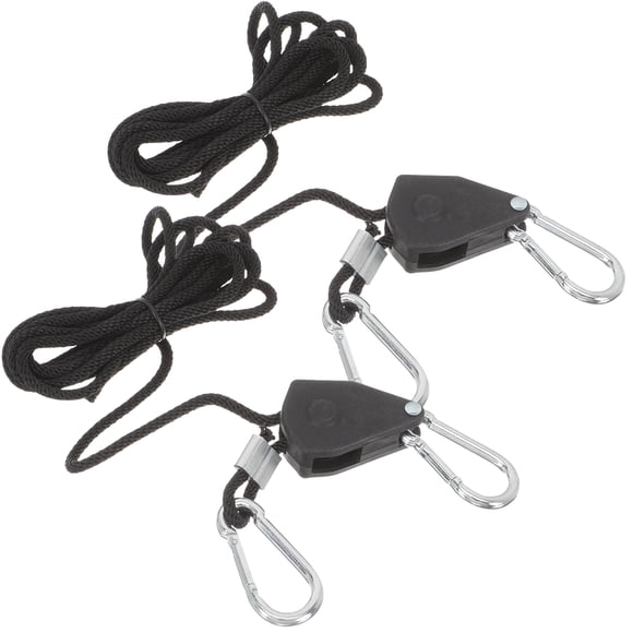 KAKOWELY 2pcs Heavy Duty Ratchet Ropes Adjustable Rope Ratchets Hanger Grow Light Rope Hangers,94.49X"X1.3"X0.63"