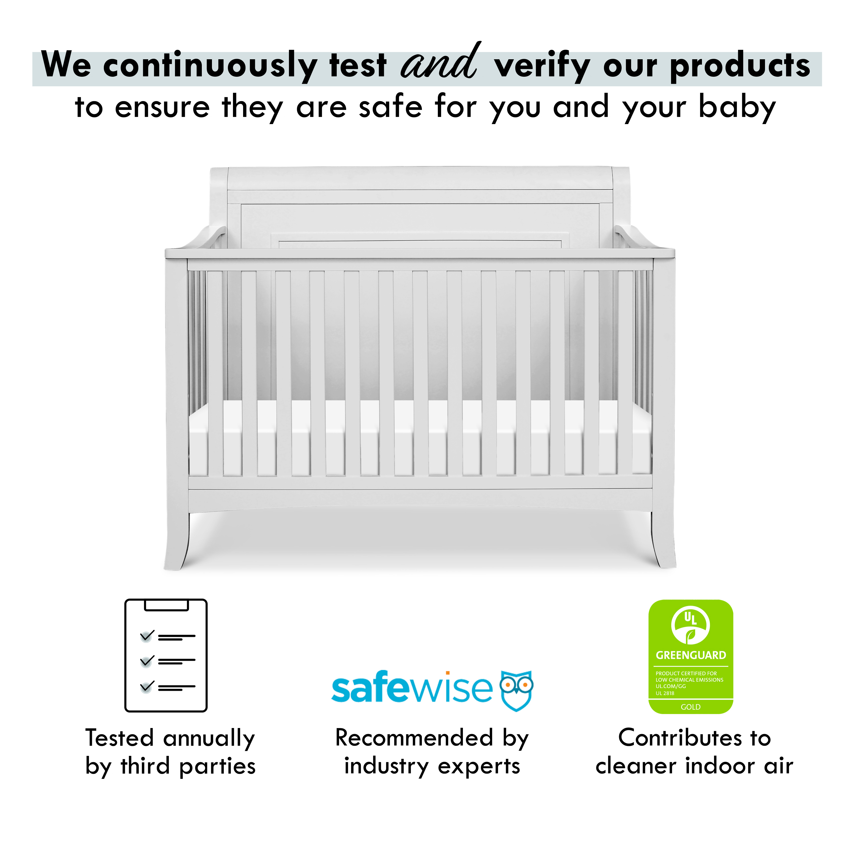 Buy DaVinci Anders 4 in 1 Convertible Crib in Cloud Grey Online at