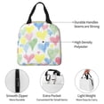 thumbnail image 3 of Yiaed Hand Drawn Colored Hearts Print Insulated Lunch Bag Reusable Cute Tote Lunch Box, Leakproof Cooler Lunch Bags for Work Office Travel School Picnic, 3 of 5