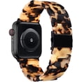 thumbnail image 5 of SAFTNE Resin Strap Compatible with Apple Watch Bands 42mm 44mm 45mm Series 7/6/5/4/3/2/1/SE Women Men with Stainless Steel Buckle, Apple iWatch Replacement Wristband Strap(Tortoiseshell Floral), 5 of 6