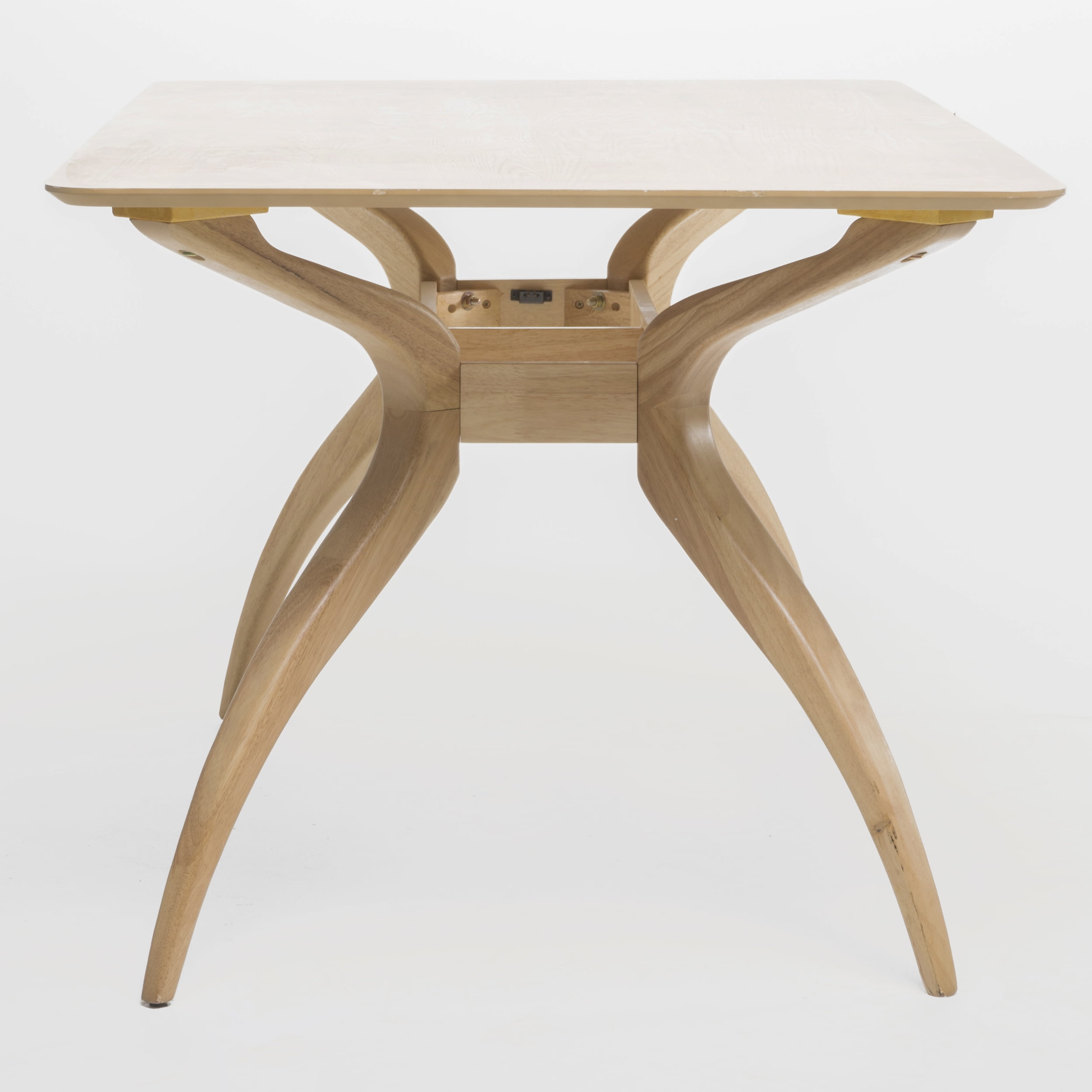 Noble House Banbury Mid Century Modern Wood 5-Piece Dining Set, Natural Oak, Dark Grey