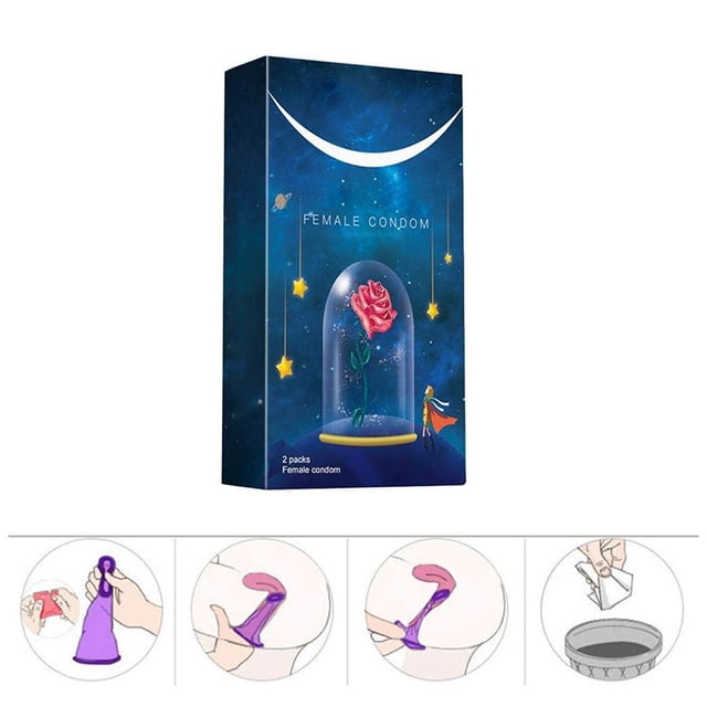 2 uds condones femeninos condones femeninos lubricados de látex ultrafinos
