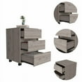 thumbnail image 4 of FM Furniture Vienna 3-Drawer Modern Wood Filing Cabinet in Light Gray, 4 of 9