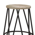 thumbnail image 5 of Simpli Home Simeon Industrial Metal 24 inch Metal Counter Height Stool with Wood Seat in Natural / Black, 5 of 6