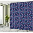 thumbnail image 5 of Ambesonne Peacock Shower Curtain, Oriental Animal Feathers, 69"Wx70"L, Indigo Sea Blue, 5 of 5