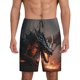thumbnail image 1 of Fotbe Fiery Black Dragon Attack Pantalones Cortos de Pijama para Hombre, Ropa de Dormir, Pantalones de Pijama Cortos para Hombre-X-Large, 1 of 6